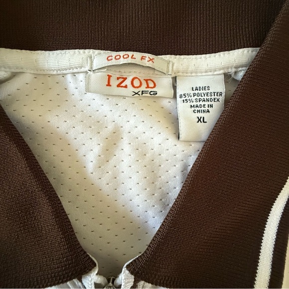 IZOD Cool FX XFG White Sleeveless Golf Shirt ladies size XL polyester spandex - Picture 3 of 5